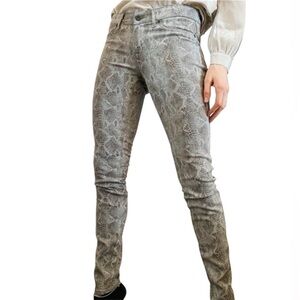 Rich & Skinny Snakeskin Print Cotton Blend Skinny Jeans, Women’s Size 27